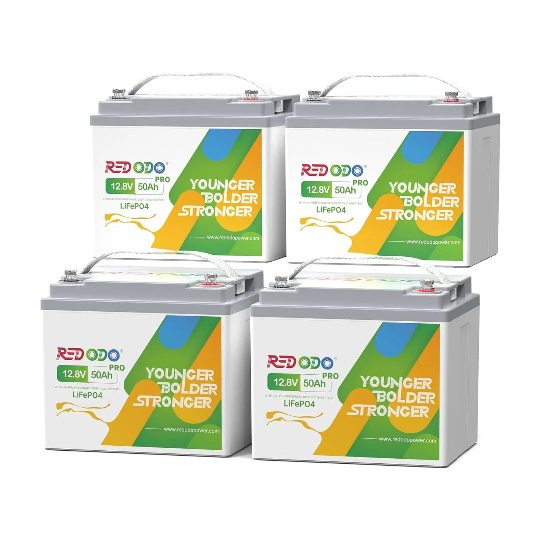 Redodo Power Batería de LiFePO4 12v 50ah Pro PACK4