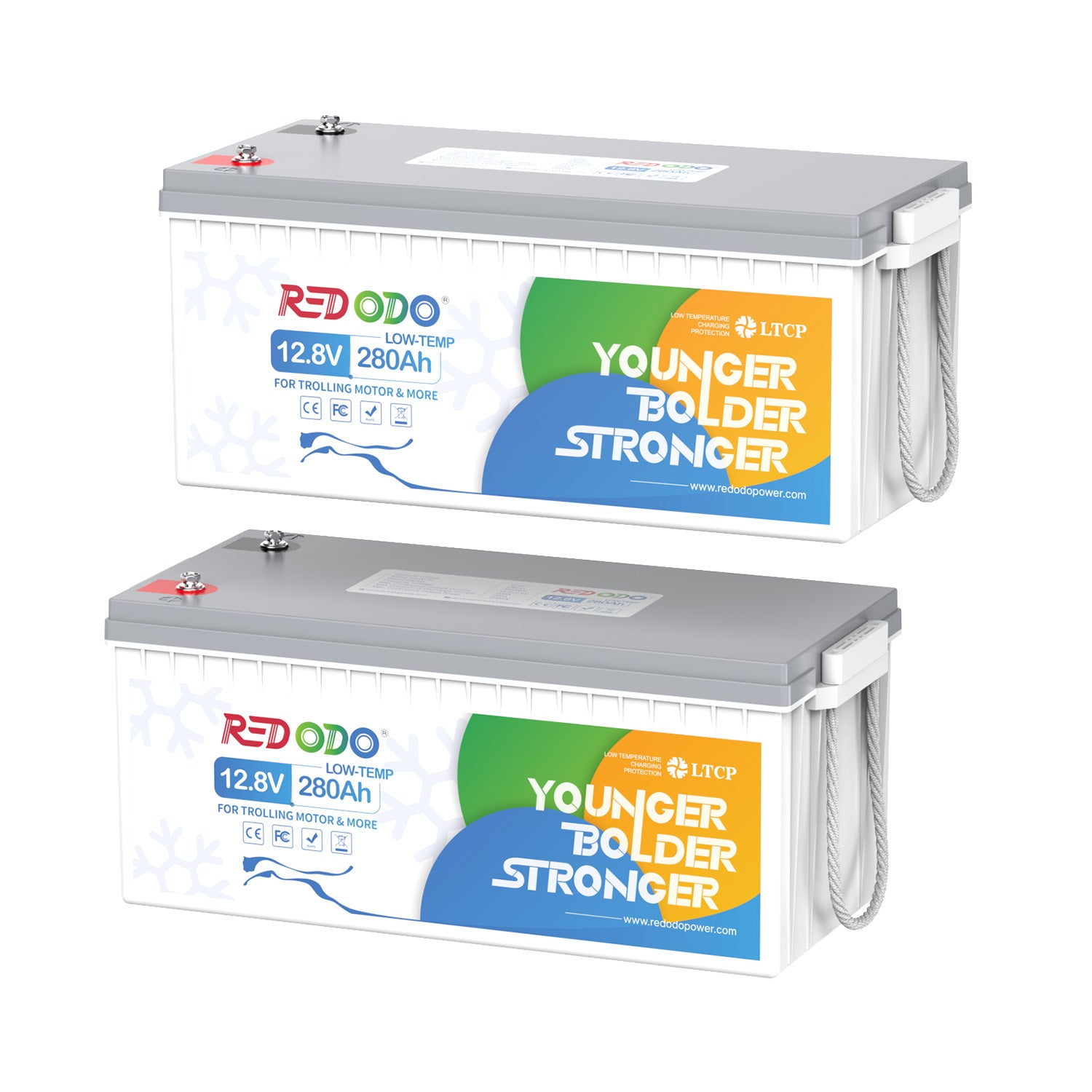 Redodo Batería de Litio LiFePO4 12V 280Ah Temperatura Baja Para Clima Frio 2Pack