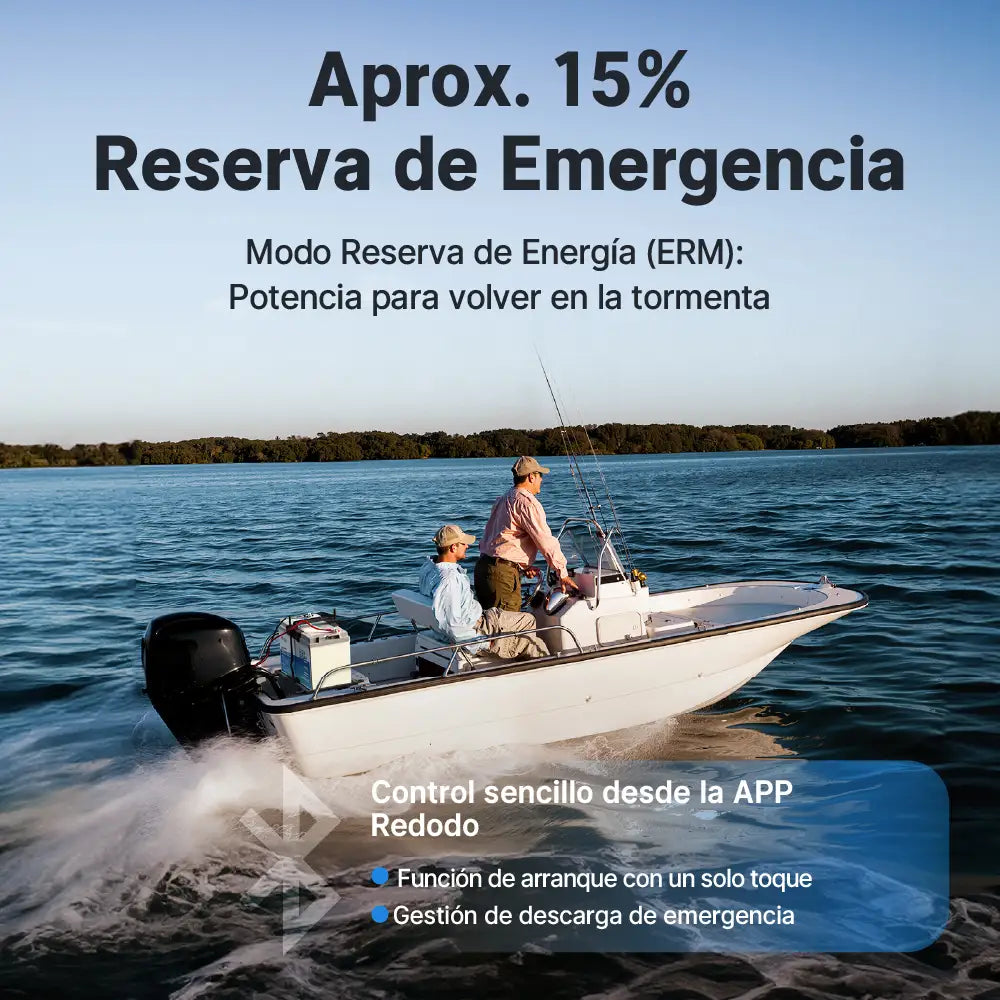Redodo Batería Marina LiFePO4 de Doble Propósito 12V 165Ah | 1200 CCA - Arranque & Curricán & Electrónica