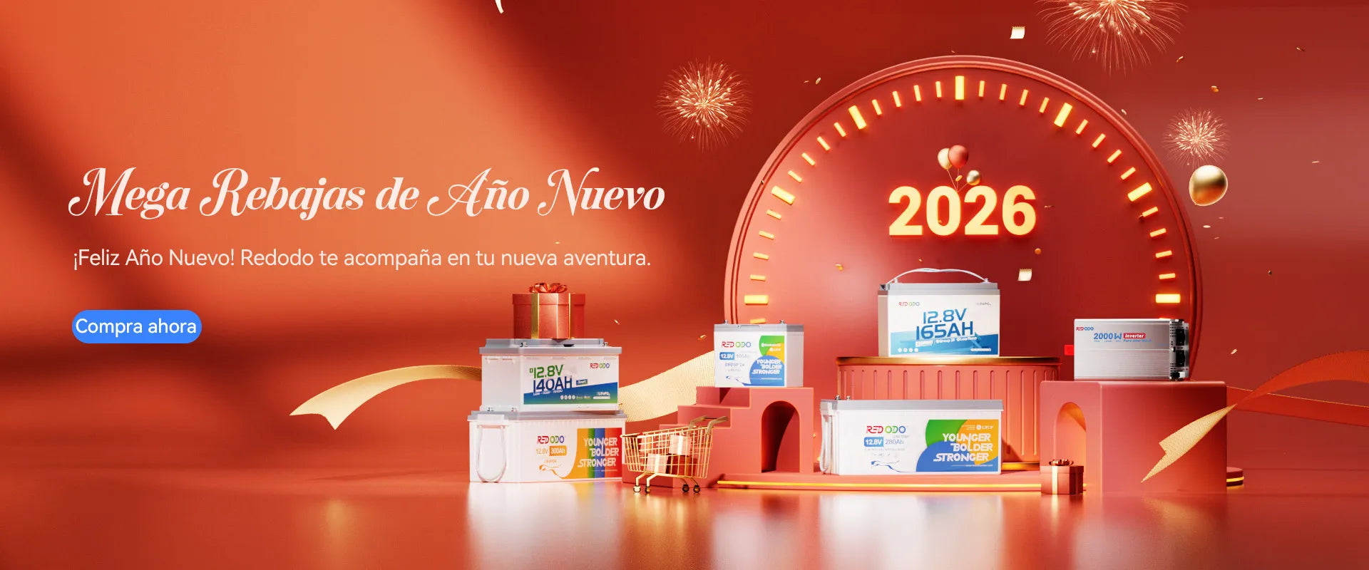 Redodo baterías LiFePO4 Ofertas de Año Nuevo 2026