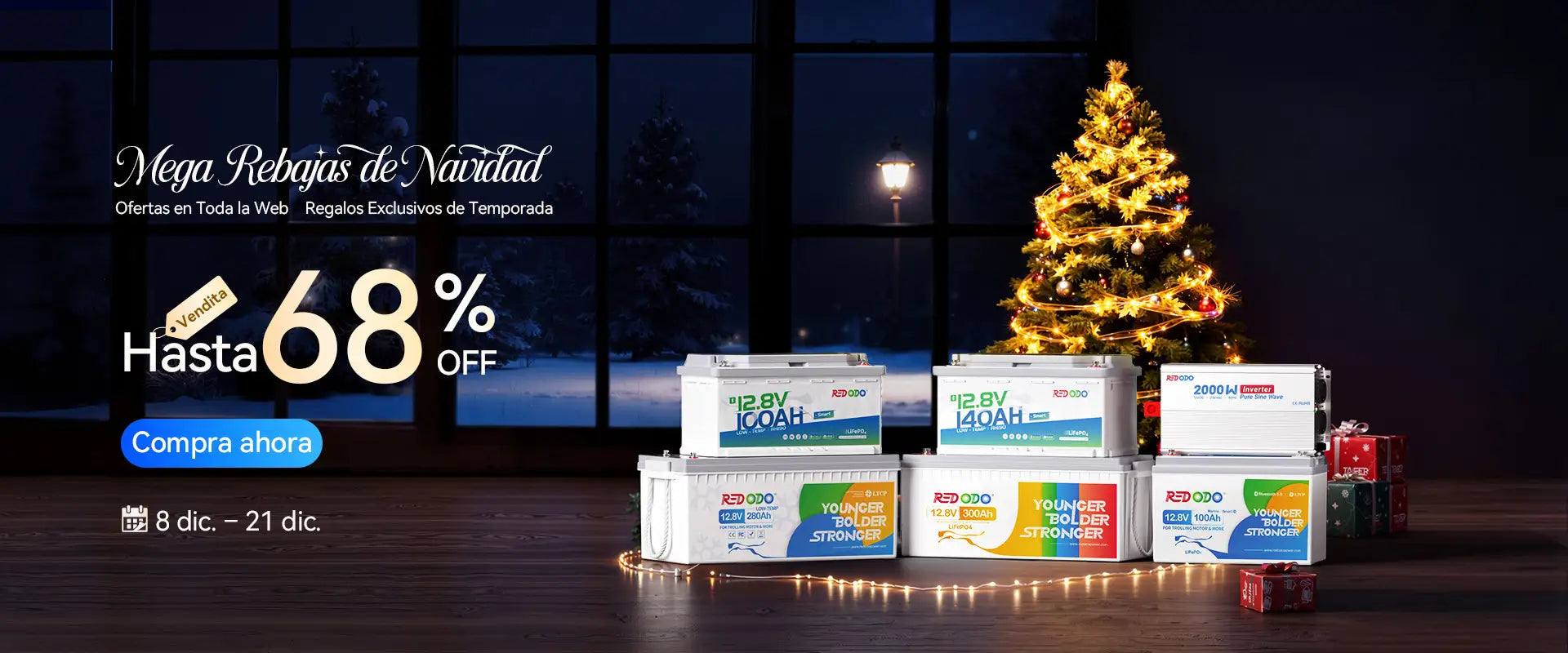 Redodo Batería de Litio Gran Ofertas Navidad 2025